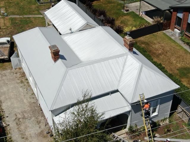 front view of house with completed full roof replacement in launceston