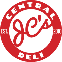 Red circular Central Deli logo with white script, &ldquo;EST. 2010&rdquo; and &ldquo;DELI&rdquo; around the border