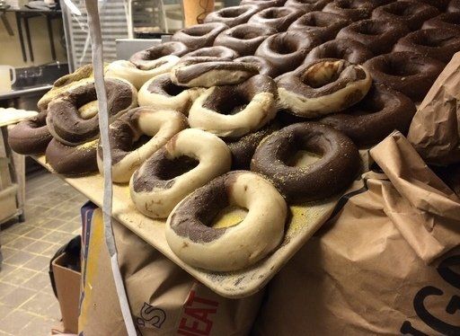 Bagels in production — Bethesda, MD — Georgetown Bagelry Bagels in production — Bethesda, MD — Georgetown Bagelry