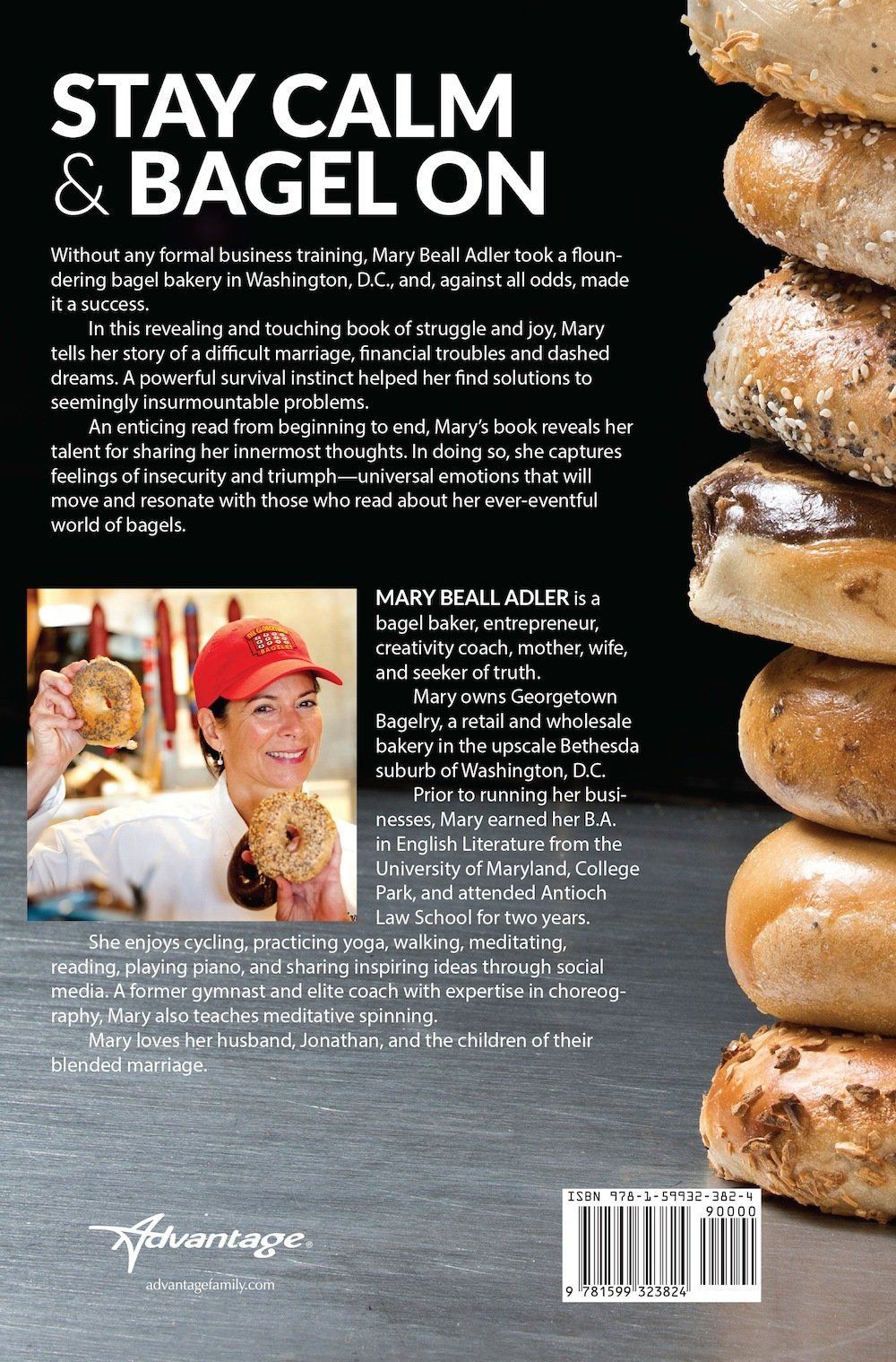 Stay calm and bagel on banner — Bethesda, MD — Georgetown Bagelry