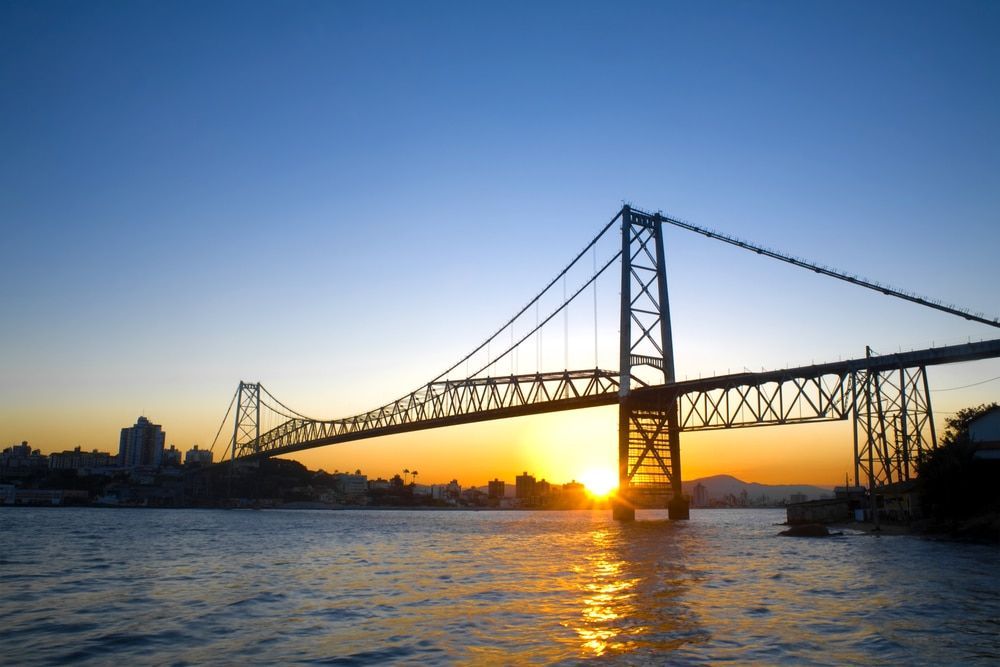 Ponte Hercílio Luz em Florianópolis, Santa Catarina