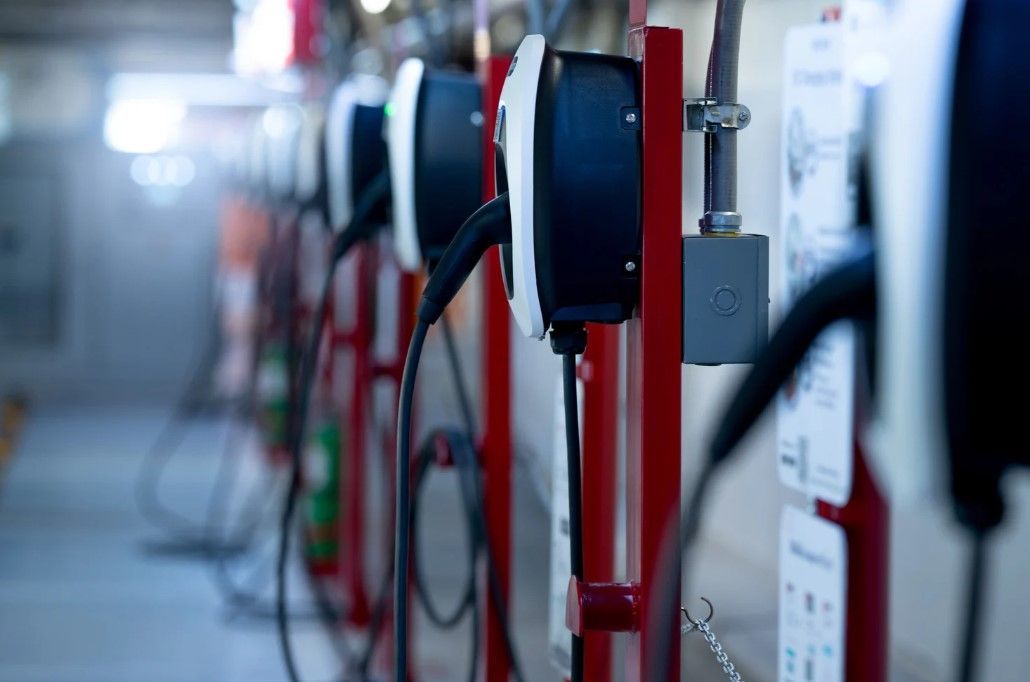 Derbyshire Electrical Specialists installing commercial EV chargers for a business in Derby
