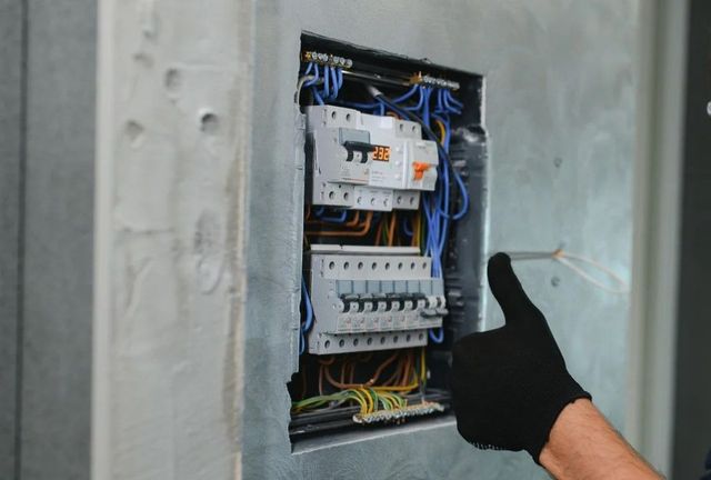 Distribution board being upgraded for a Derby business