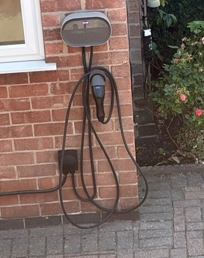 Home EV charger installed at a Belper, Derbyshire property by Derbyshire Electrical Specialists