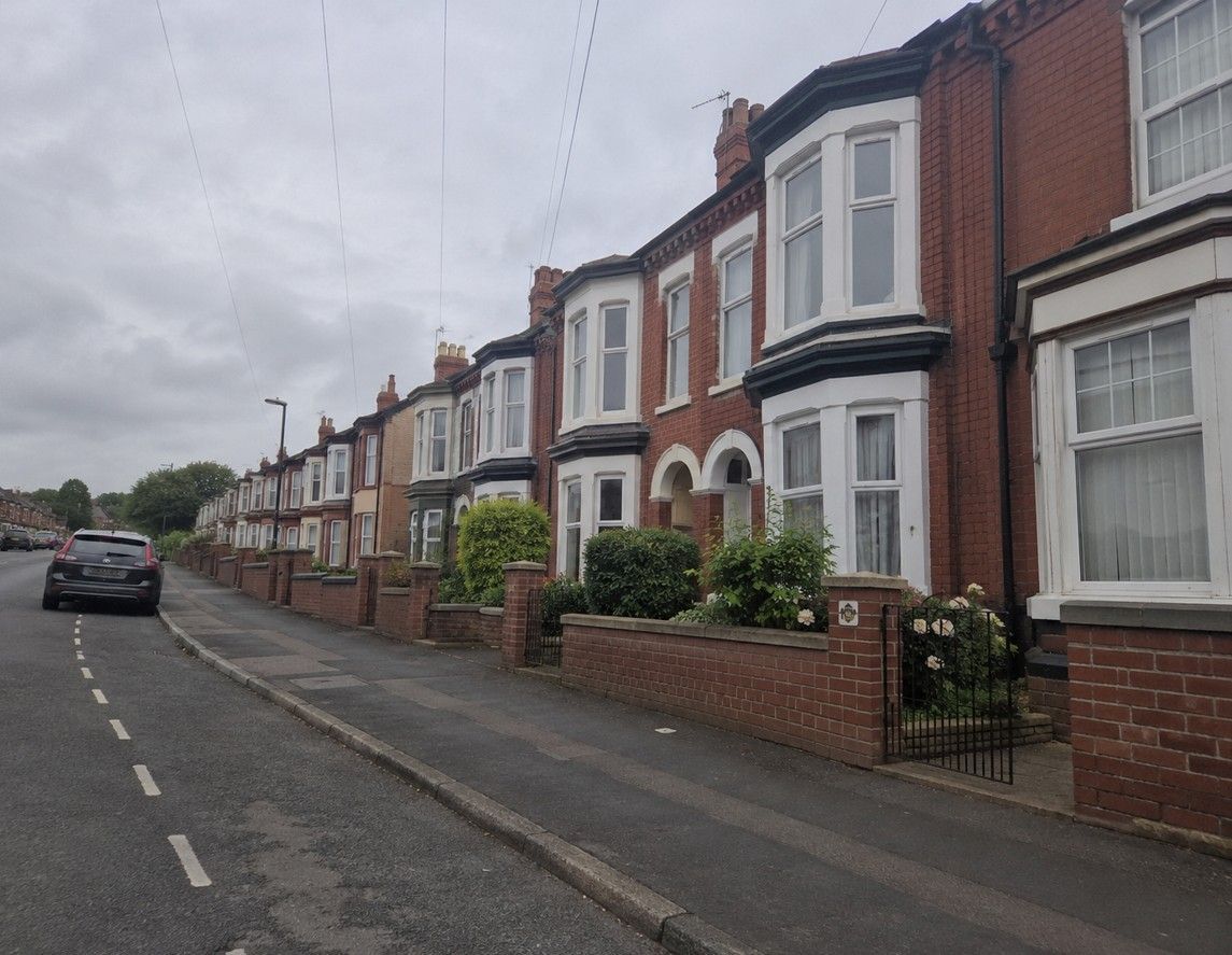 Victorian terraced housing in Ilkeston typical of the properties served by Derbyshire Electrical Specialists