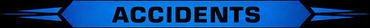 Blue Accident Banner With Arrows on a Dark Background