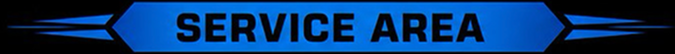 Blue Service Area banner with arrows on a dark background