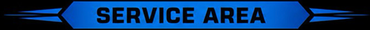 Blue Service Area banner with arrows on a dark background