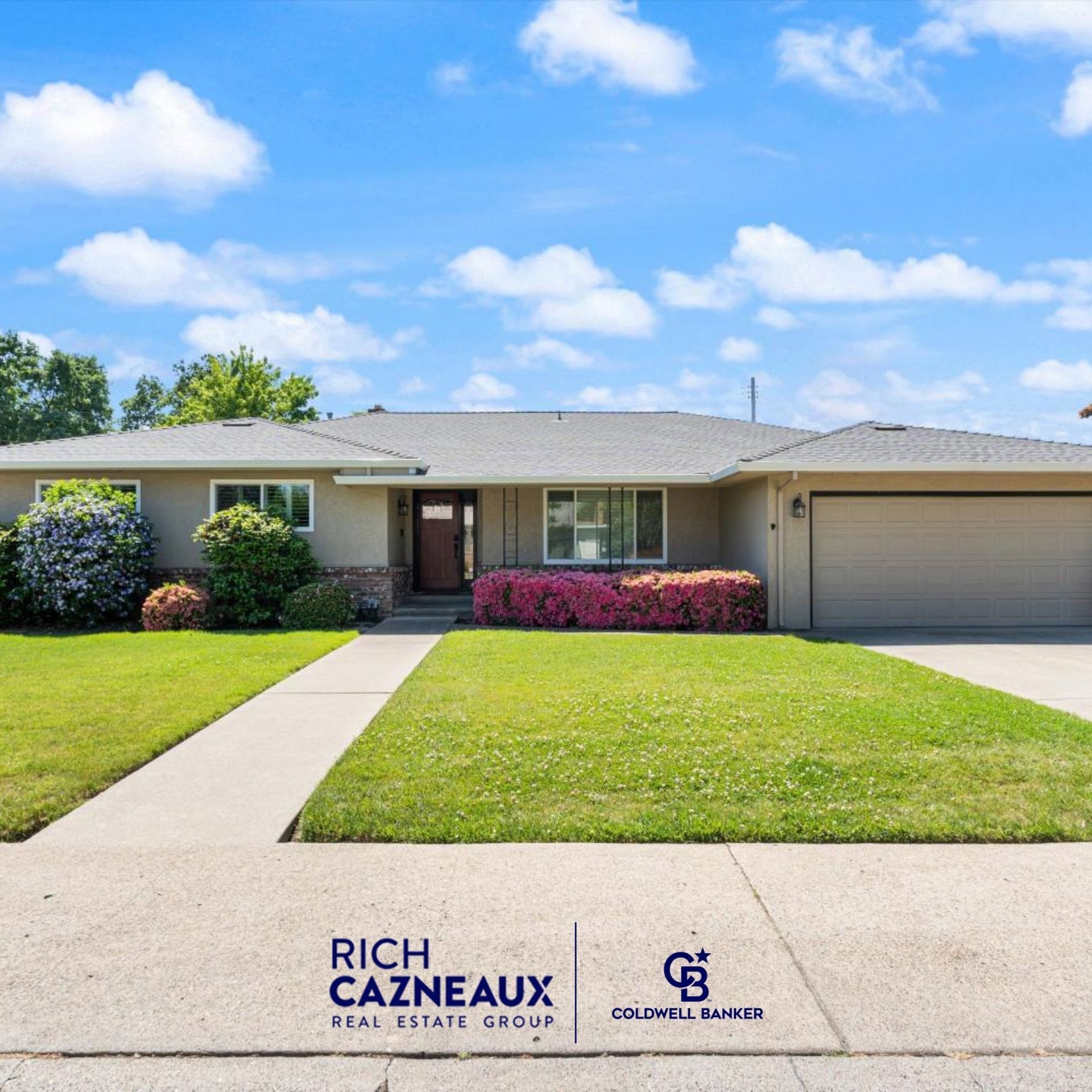 Front yard of a home listed by Rich Cazneaux - Coldwell Banker Sacramento listing agent