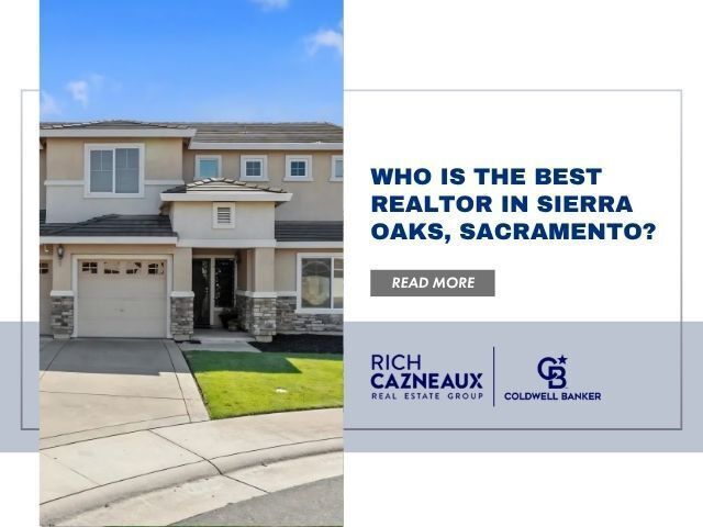 Two-story stucco home; blog cover reads “Who Is the Best Realtor in Sierra Oaks, Sacramento?”