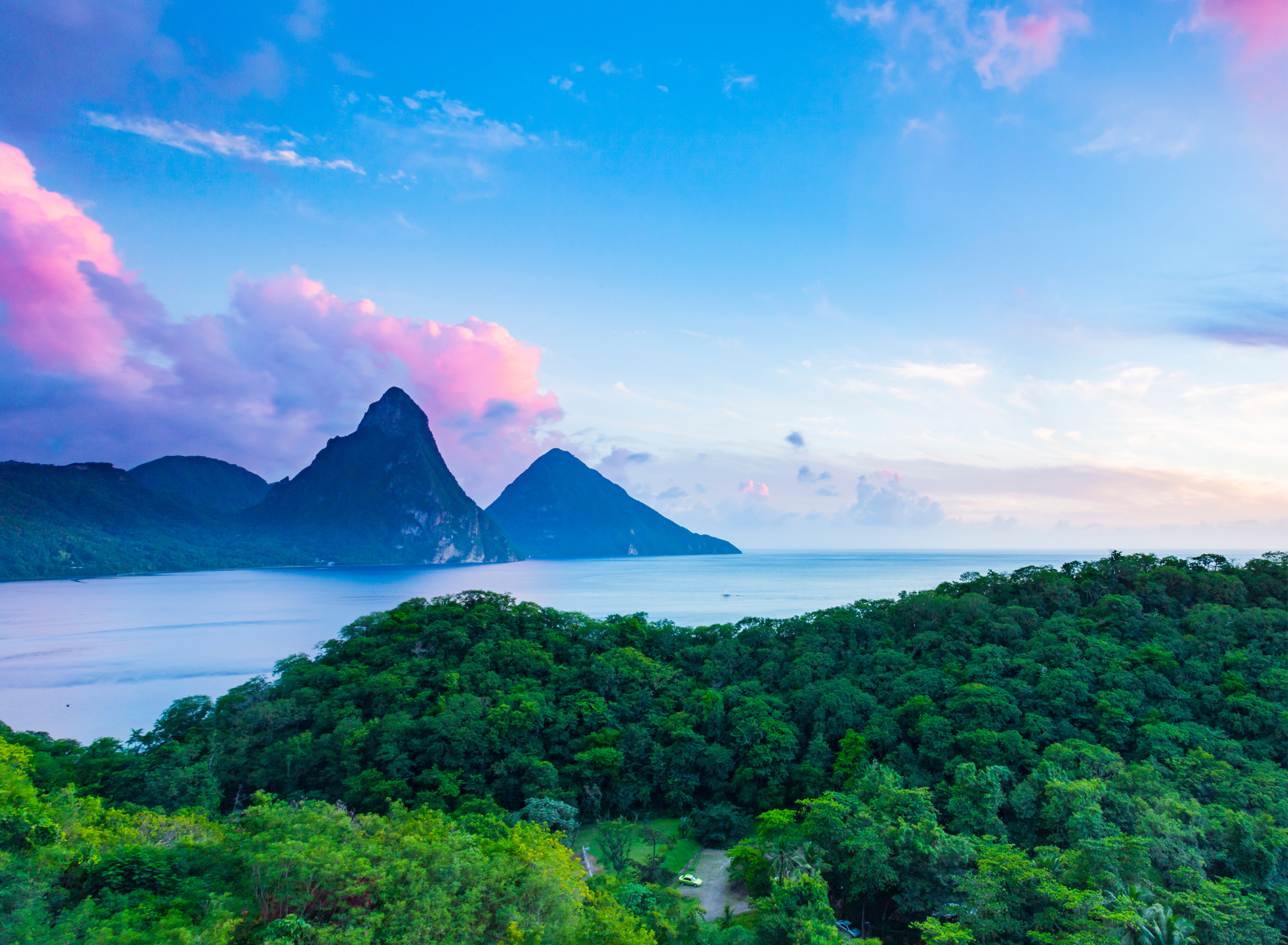 The Piton Mountains in Saint Lucia