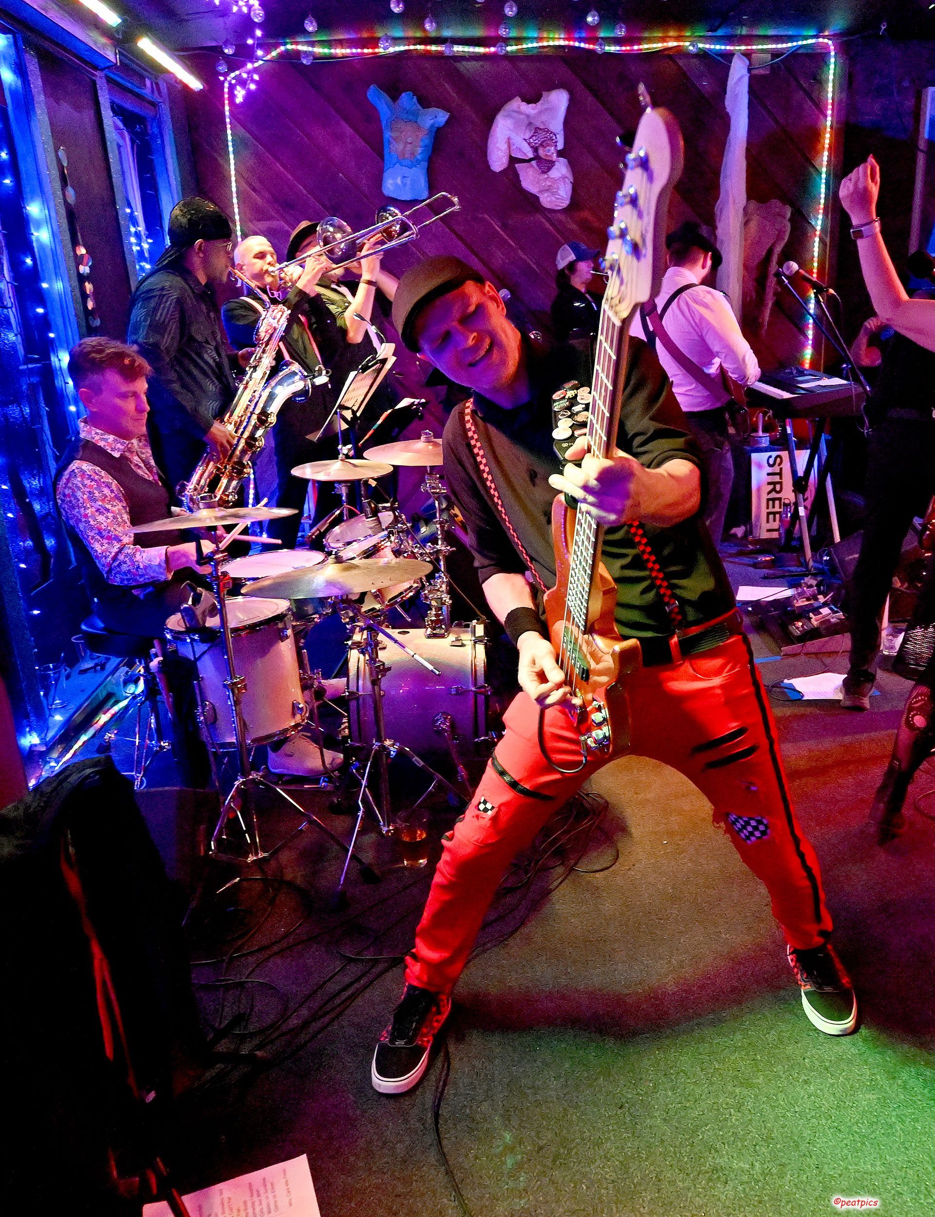 The Dead Betty's band in action.
