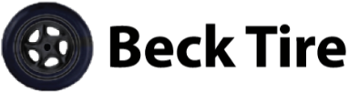 Beck Tire logo with black tire icon and bold black text on white background