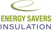 A green and blue logo for energy savers insulation