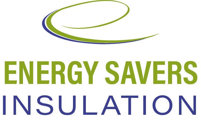 A green and blue logo for energy savers insulation