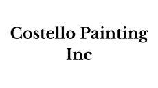 A black and white logo for costello painting inc.