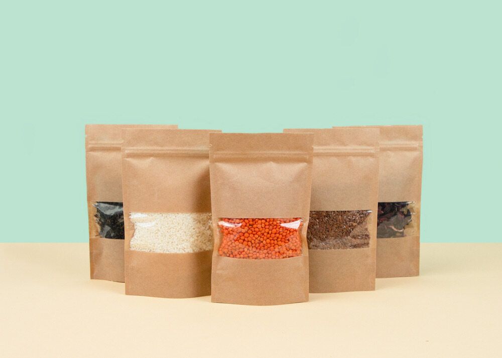 A Group of Brown Bags Filled With Different Types of Food — Mackay Cleaning & Packaging Supplies in Mackay, QLD