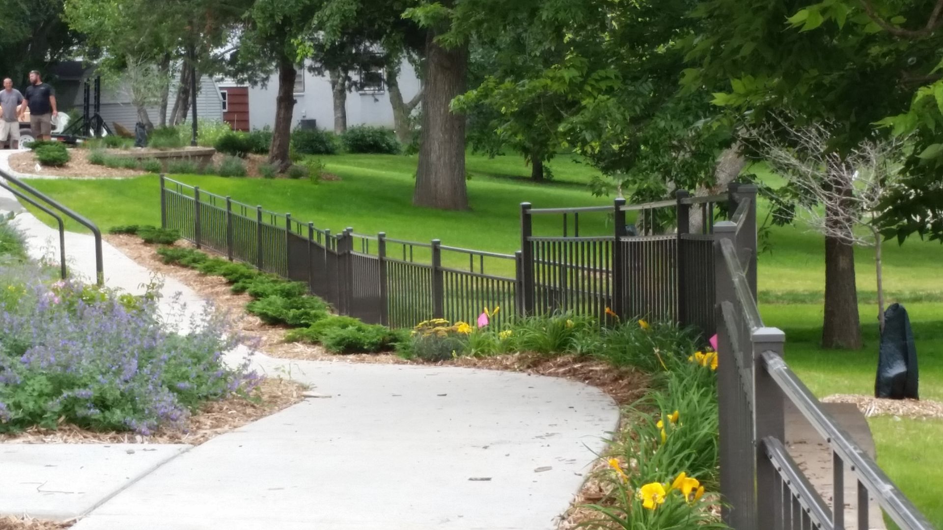 Mid Rail Steel On Walkway | Rochester, MN | The Fence Pro’s