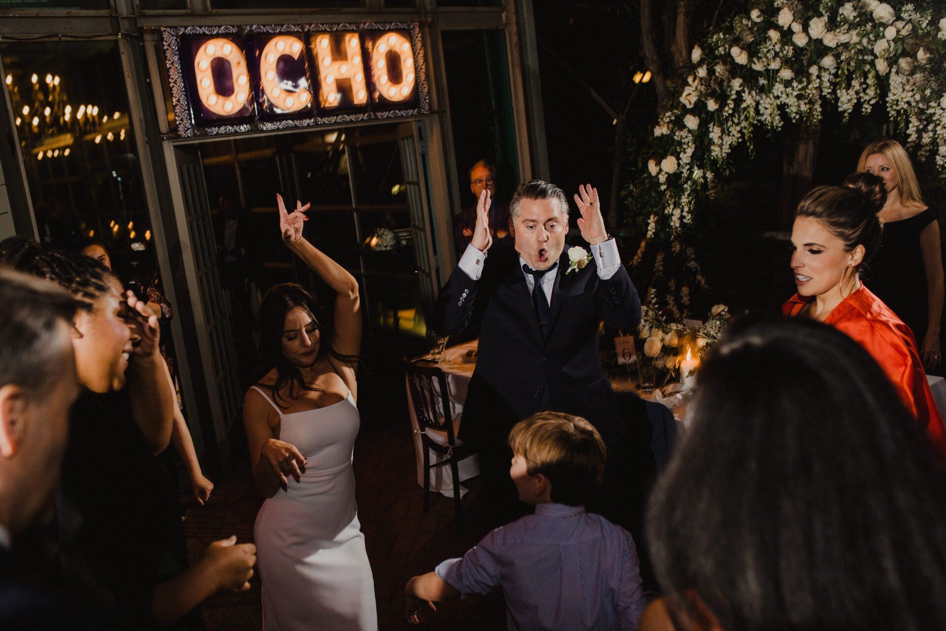 Guests dancing at Wedding