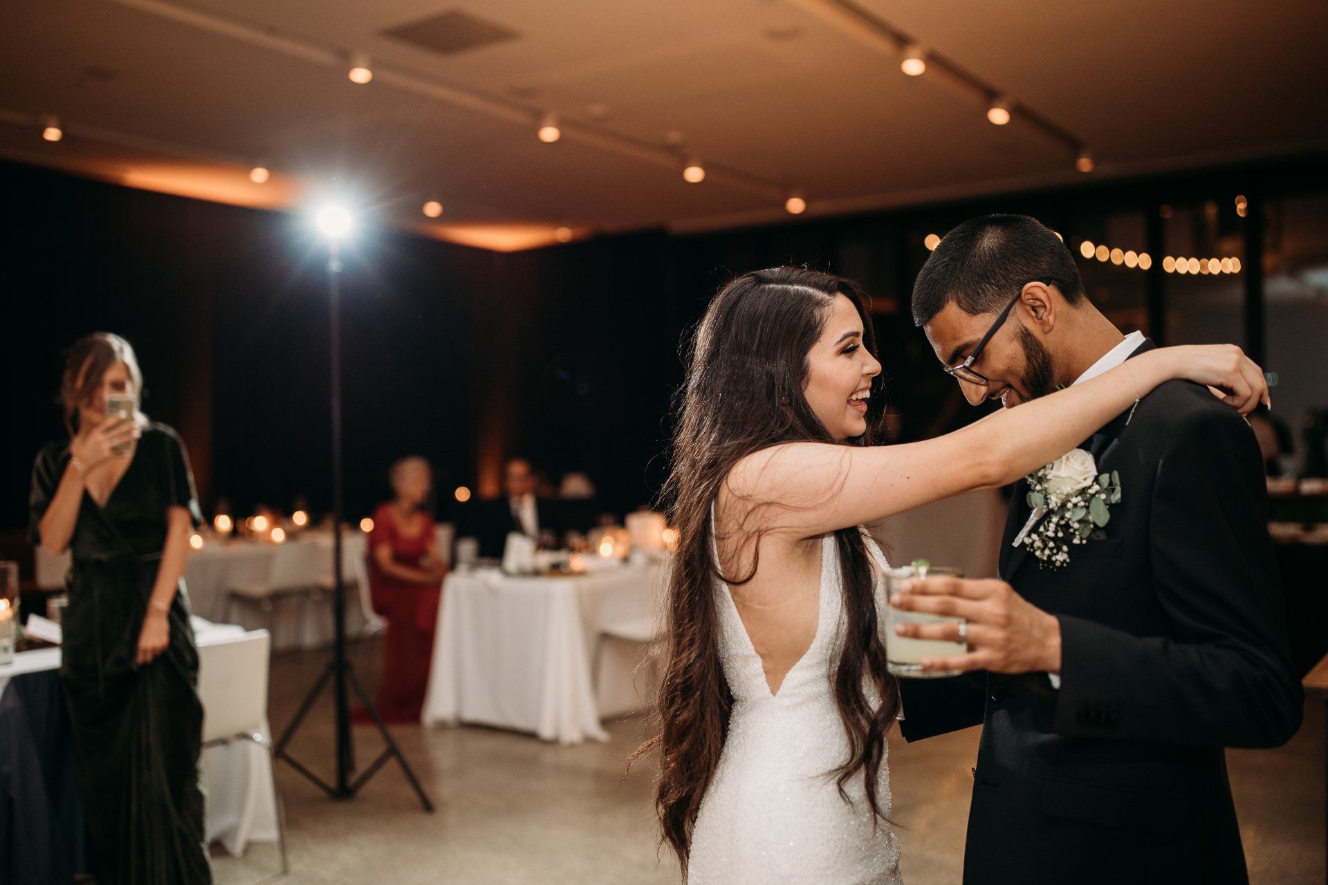 Wedding couple dancing