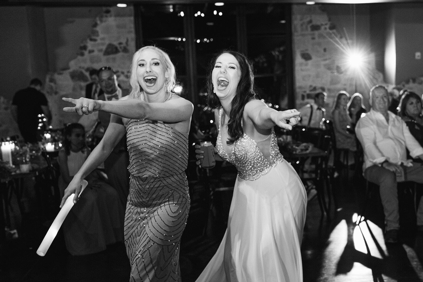 Wedding dance floor guests dancing