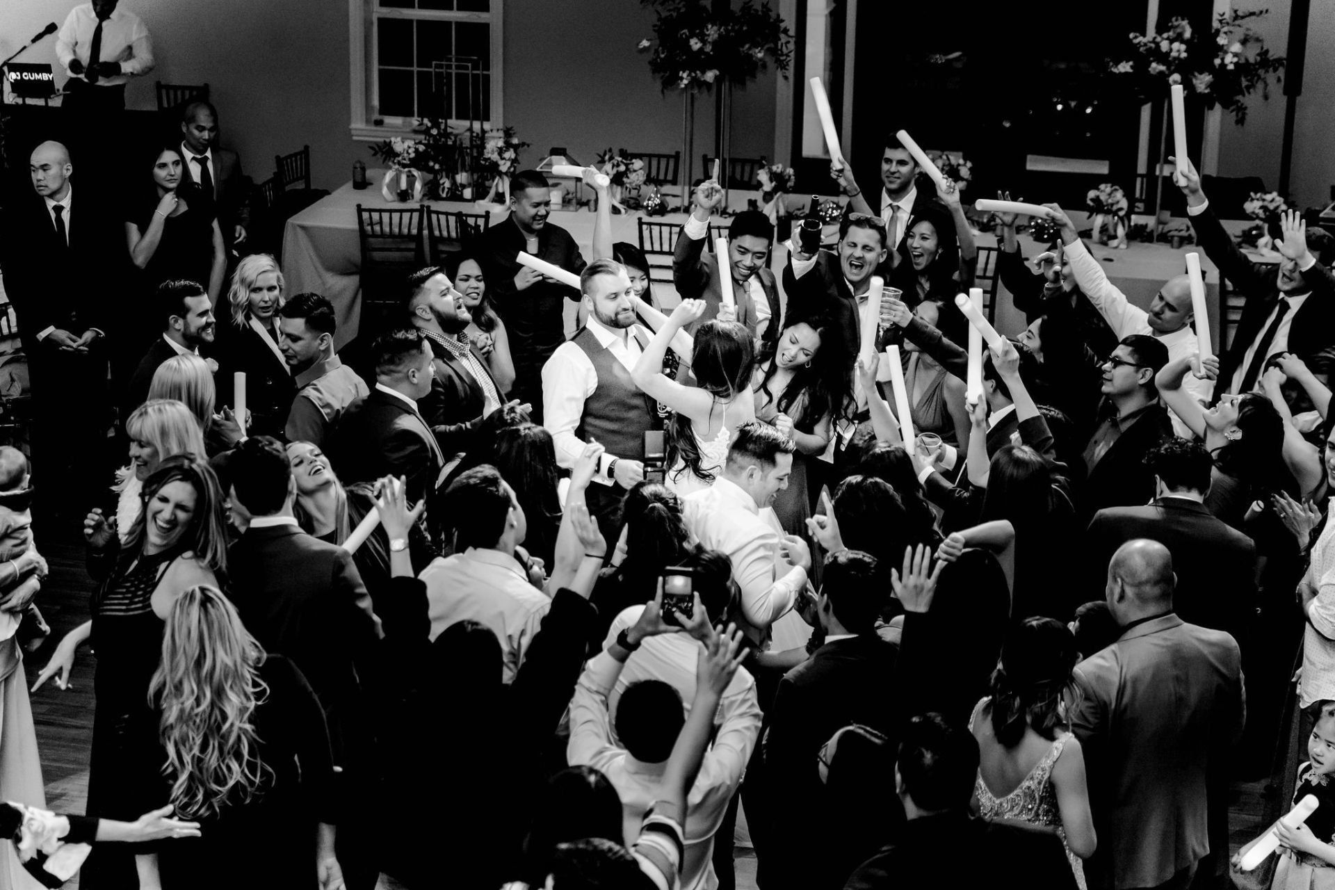 Guests dancing at Wedding