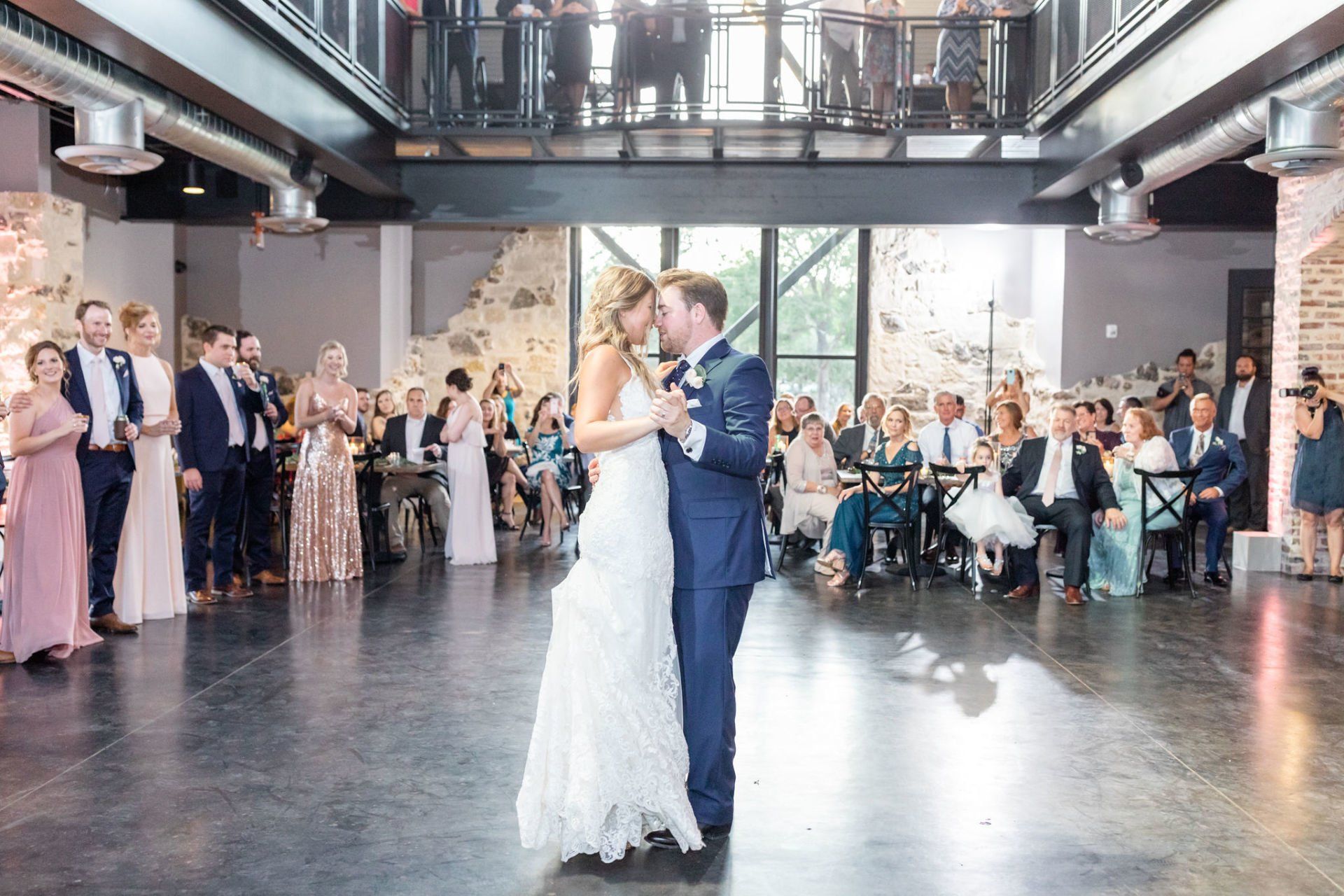 Couple dancing at wedding reception