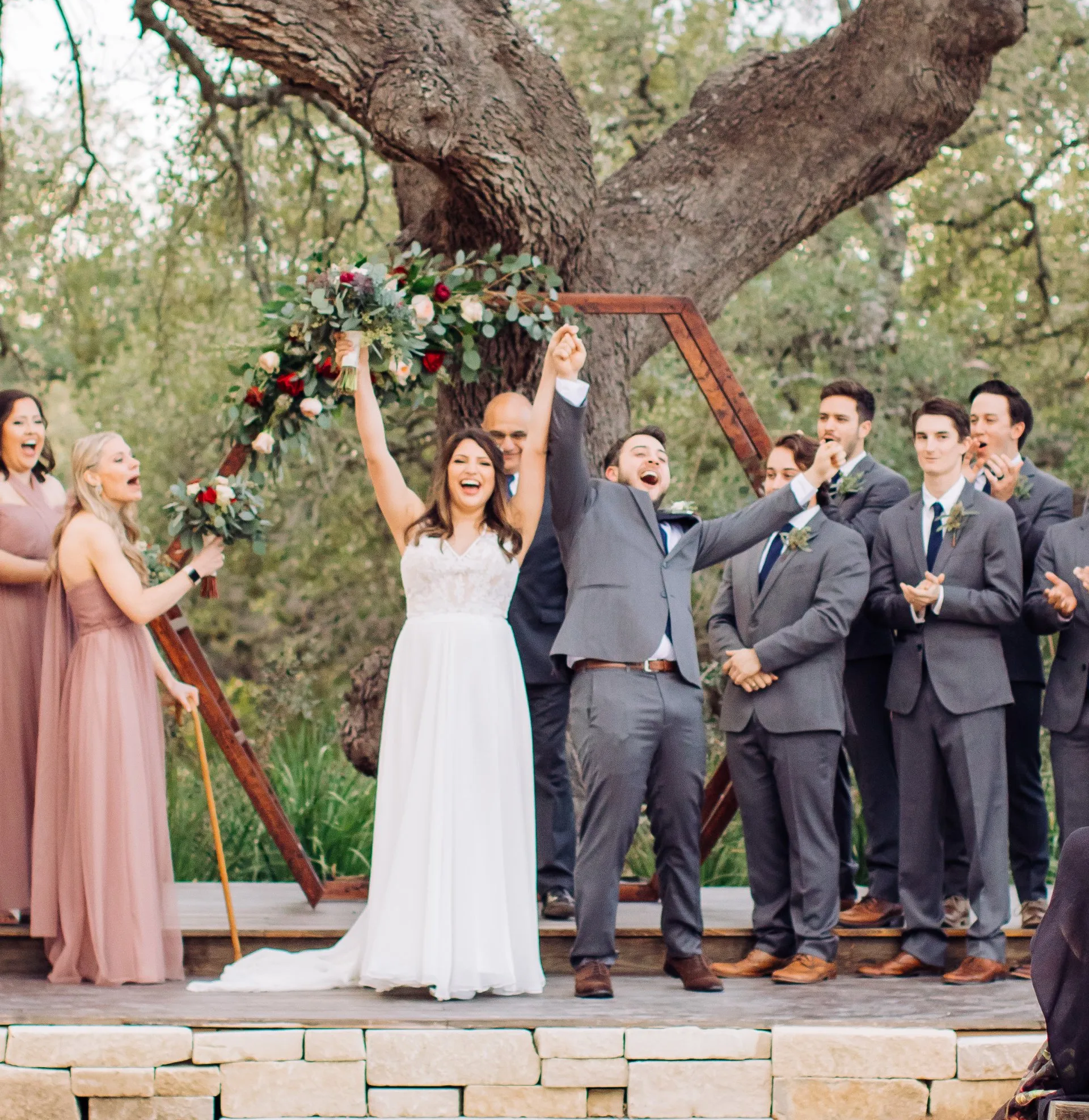 Wedding Couple at Altar