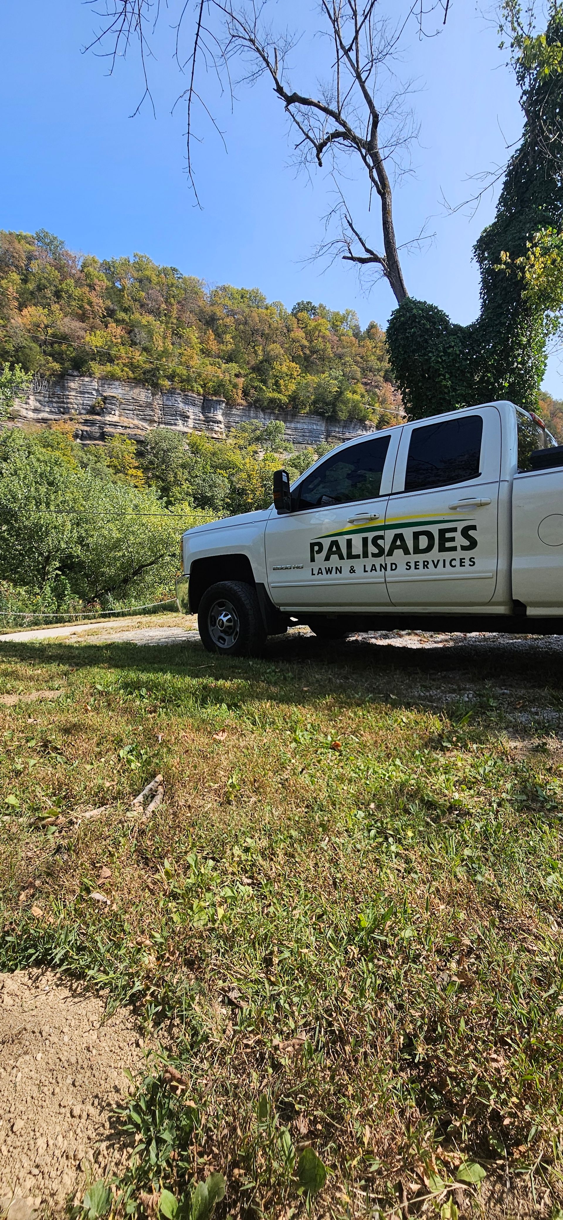 White pickup truck with 