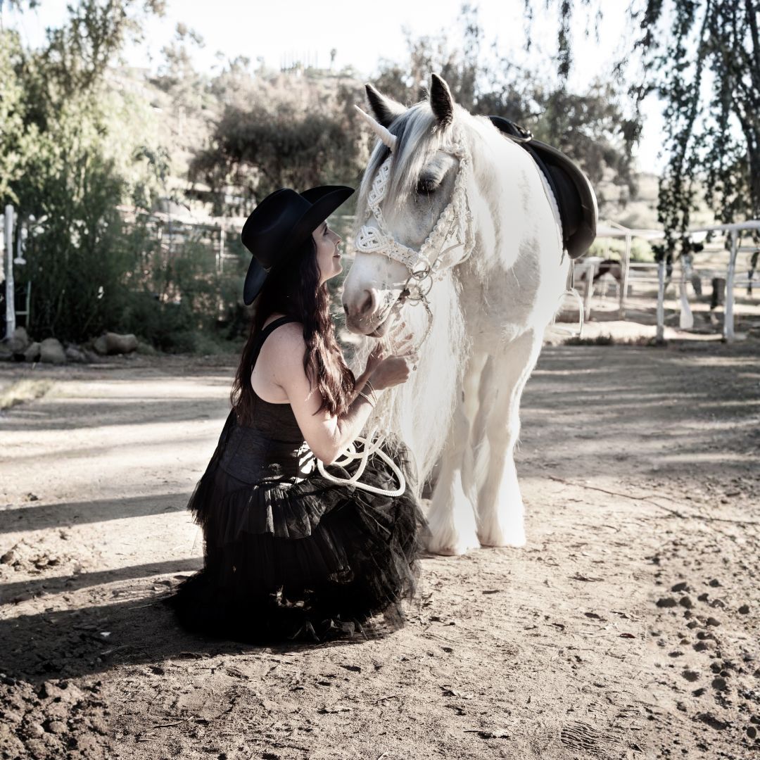 A Unicorn photoshoot in the San Diego super bloom