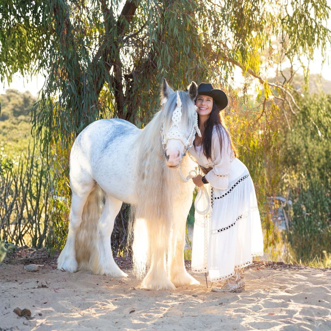 A professional photoshoot with a live unicorn in san diego