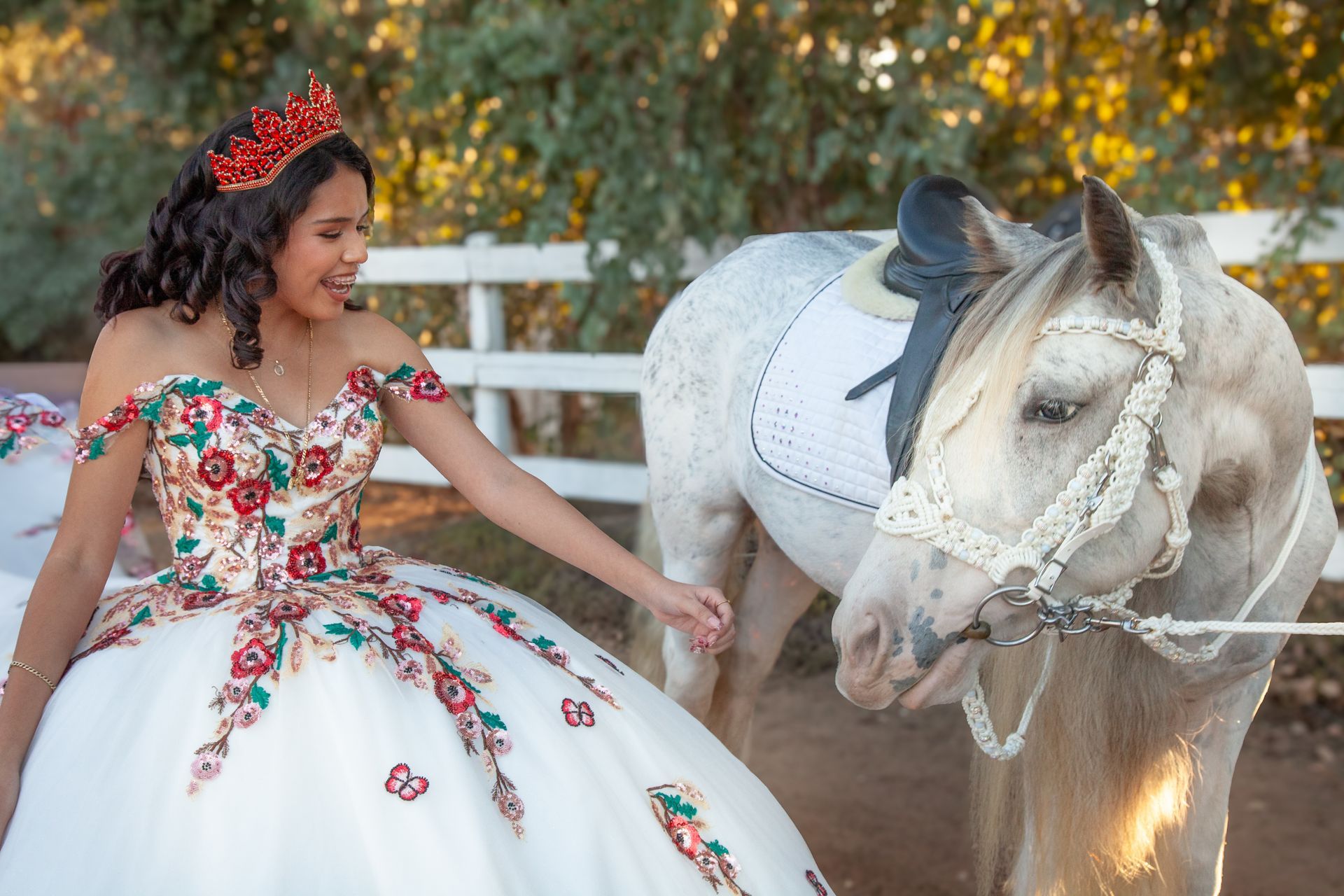 quinceañera photoshoot with horse in San Diego