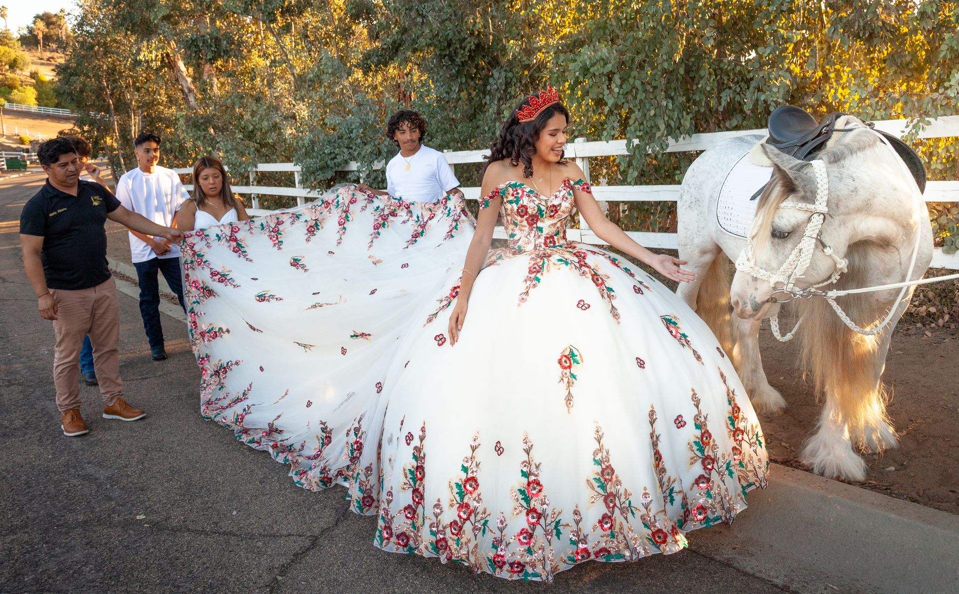 quinceanera photoshoot with horse in San Diego