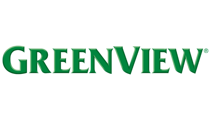GreenView logo, green text on white background. 