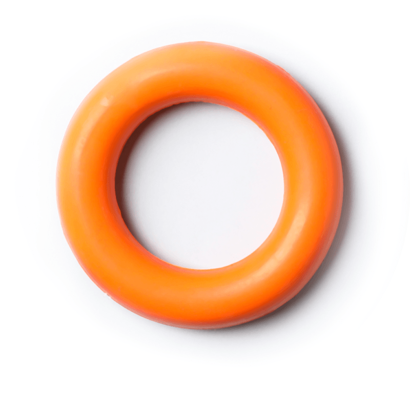 Orange rubber ring.