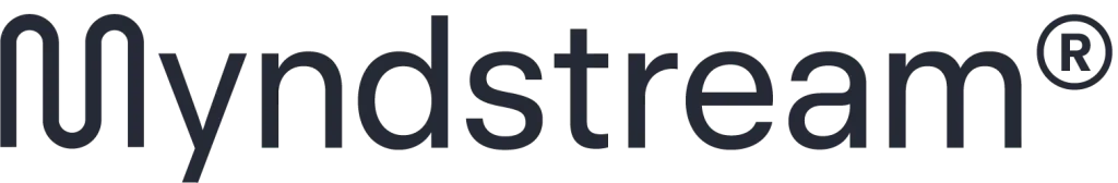 Myndstream logo in black lowercase text on a white background