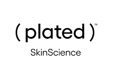 (plated) SkinScience logo in black text on a white background