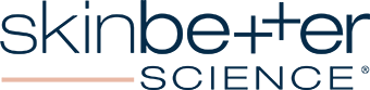 Skinbetter Science logo in dark blue and orange text on a white background
