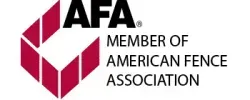 AFA logo with red geometric emblem and text “Member of American Fence Association”
