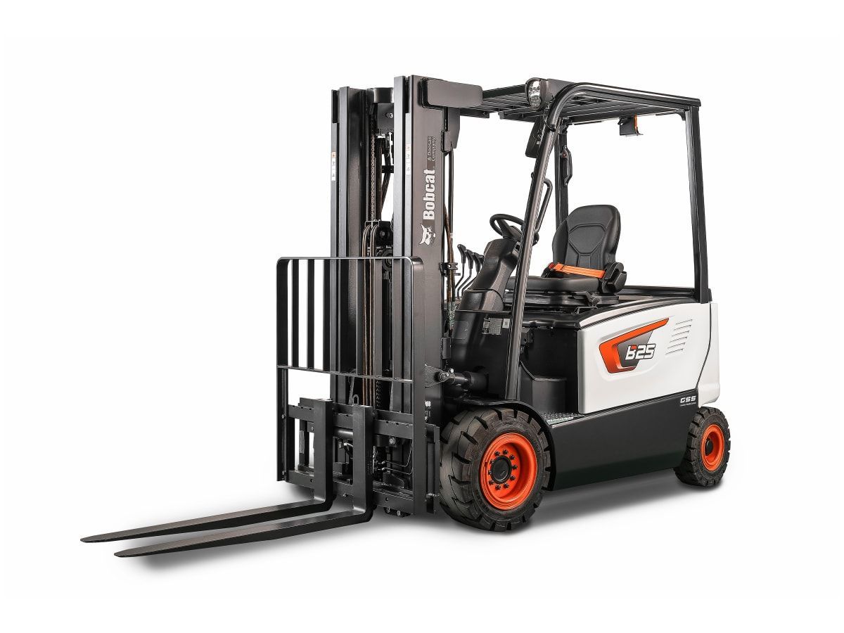 A bobcat forklift is shown on a white background.