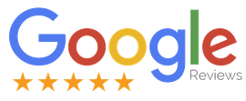 The google logo has five stars on it.