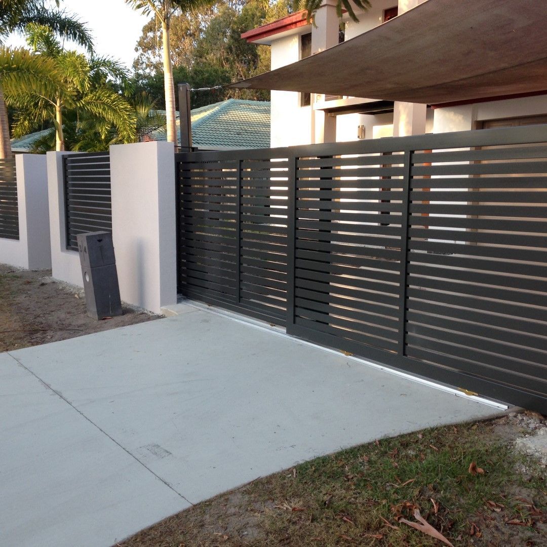 Front Fence with Sliding Gate