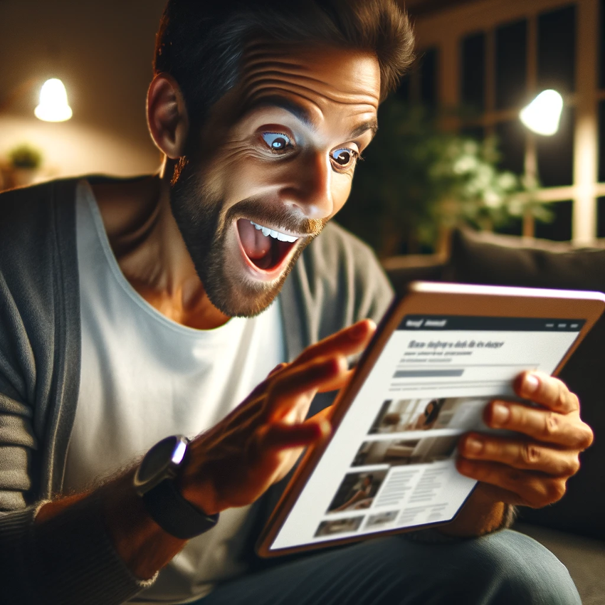 Persona comprando algo online decidiendo de diferente manera