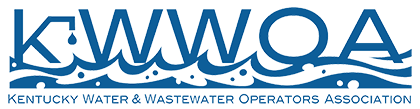 KWWOA logo in blue, with Kentucky Water & Wastewater Operators Association text below
