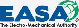 EASA logo in blue and green with globe graphic and “The Electro-Mechanical Authority” text
