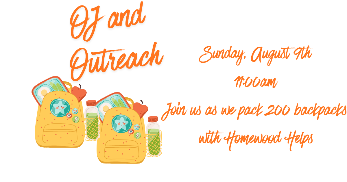 A blue backpack filled with snacks and a sign that says `` help us pack food this sunday ! ''