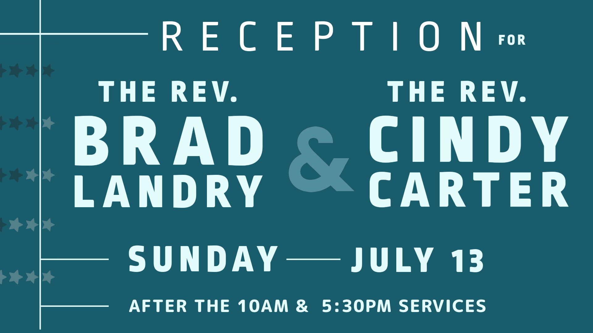 A poster for a summer sunday worship on june 4 and july 30