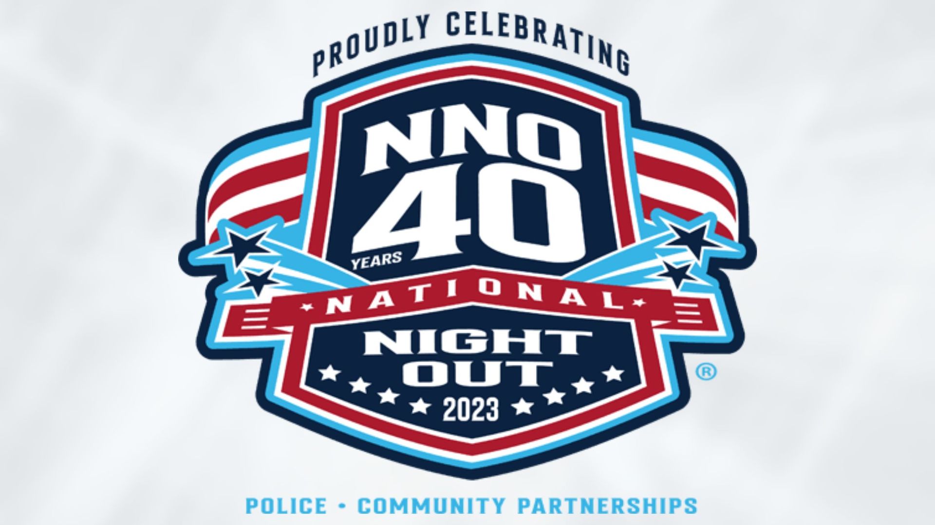 The logo for the nno 40 national night out.