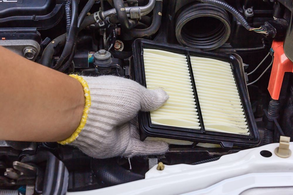 A Person is Holding a Air Filter — P & R Automotive Services in Pialba, QLD 