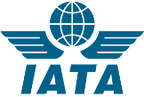 The iata logo has a globe and wings on it.